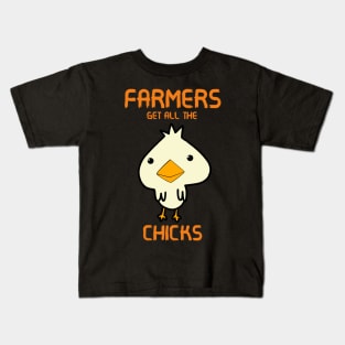 Farmers Get All The Chicks Kids T-Shirt